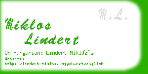 miklos lindert business card